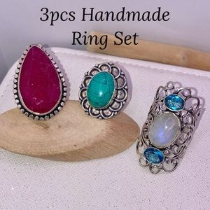 3pcs Handmade Ring Set Reject Jewelry